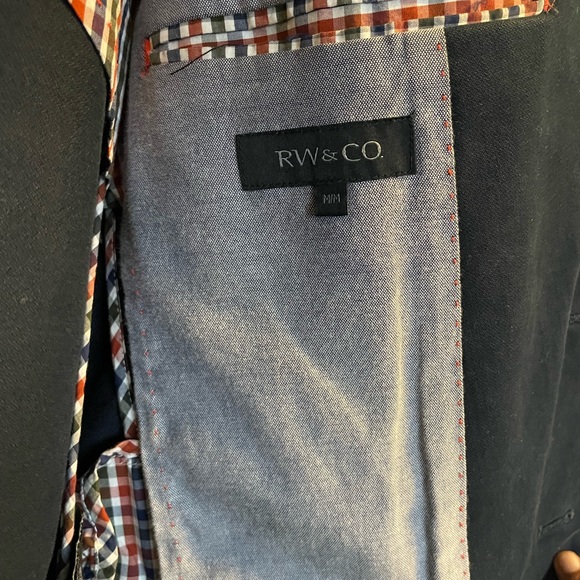 Mens Medium Navy Blue RW&Co Blazer - Picture 2 of 4